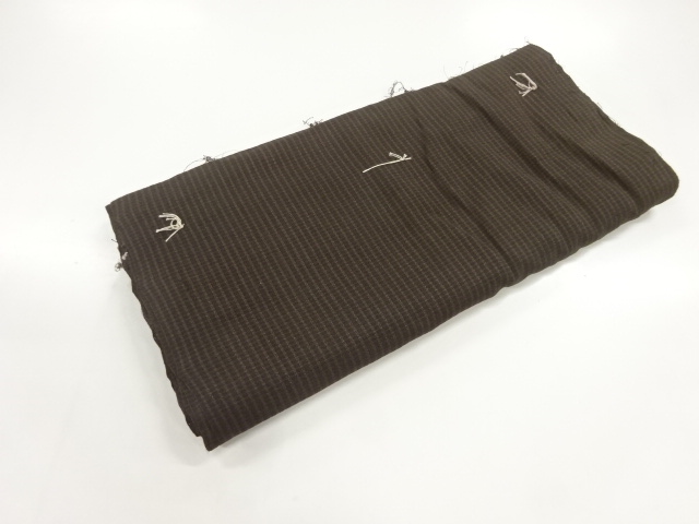 JAPANESE KIMONO / ANTIQUE ARAIHARI FOR KIMONO / SILK / WOVEN STRIPE